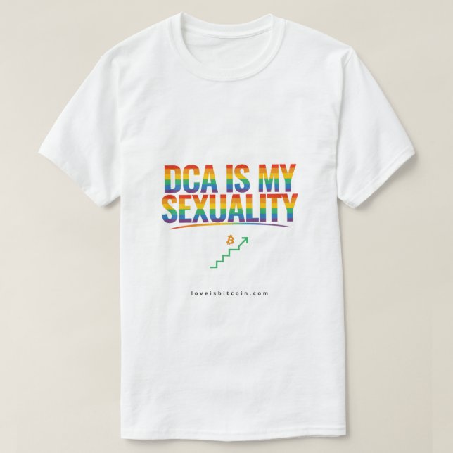 DCA är min sexualitet - Bitcoin Herr T-Shirt (Design framsida)
