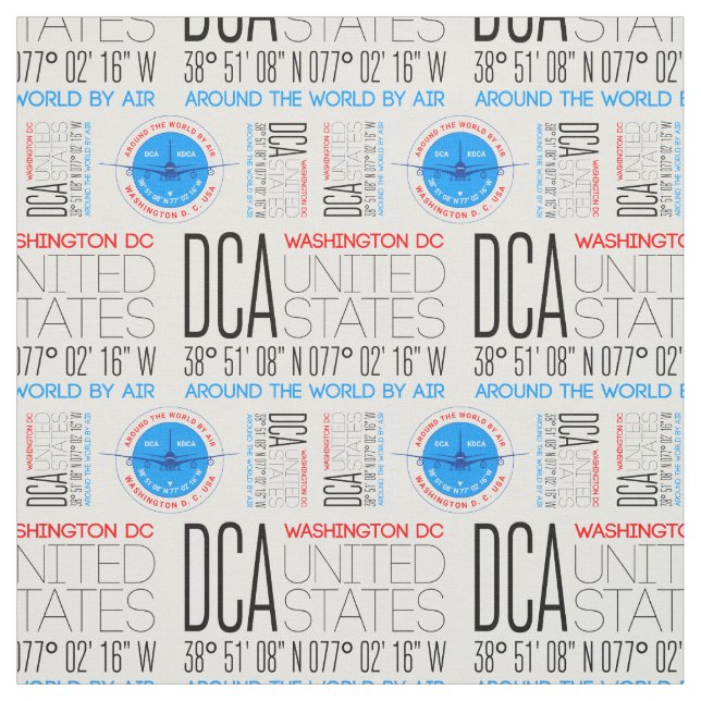 DCA, Washington DC:s resa runt i världen vid Luft  Tyg (Provkarta)