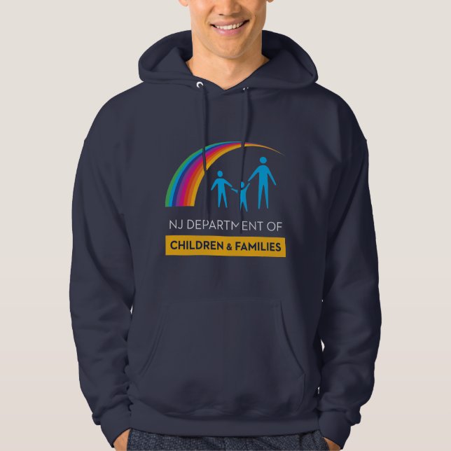 DCF-Pridet Rainbow Logotyp Hoodie (Framsida)