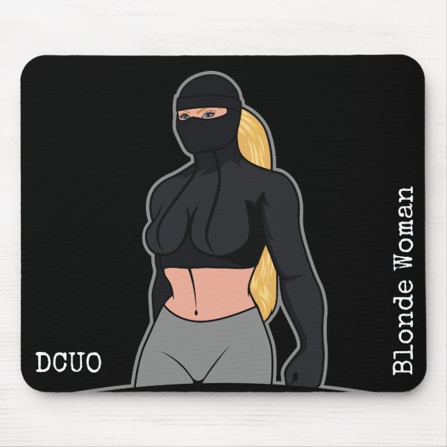DCUO Blonde Woman Mousepad Musmatta (Framsidan)