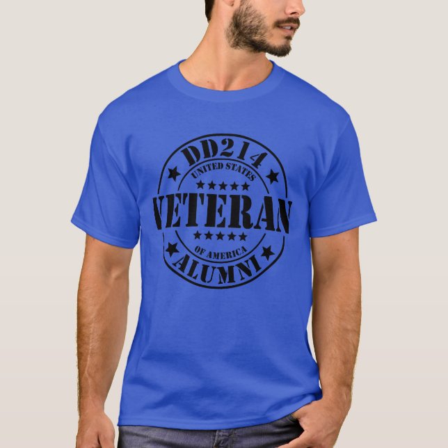 DD214 Veteran Alumni Klubb T Shirt (Framsida)