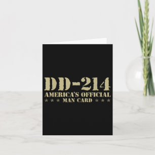 Dd-214 America's Officiell Man Card Veteran Da Kort