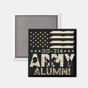 DD-214 Armé Alumni Militär US Flagga Veteran Magnet