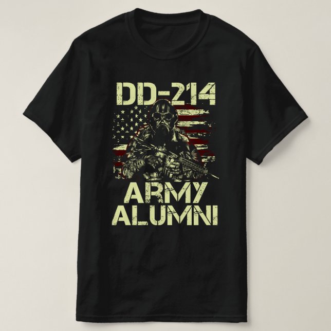 dd-214 Arméaluminium T Shirt (Design framsida)