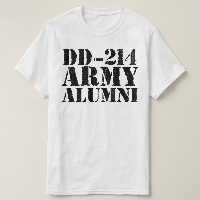 dd-214 Arméaluminium T Shirt (Design framsida)