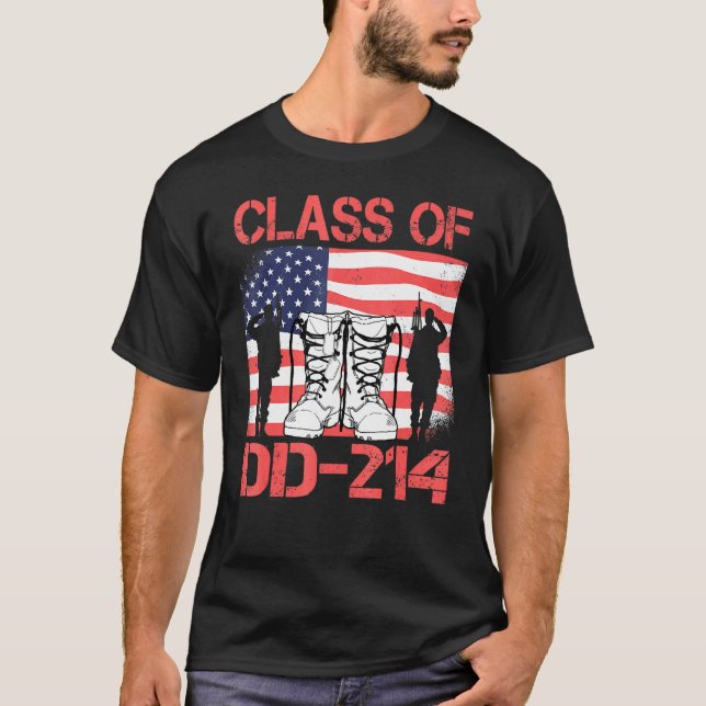 DD 214 klass av Dd214 Soldier Veteran 1 T Shirt (Framsida)