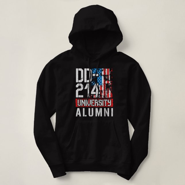 DD-214 Universiteten Alumni - USA:s militära veter T Shirt (Design framsida)