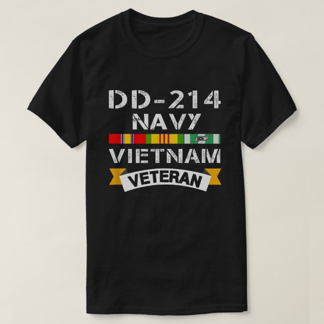 DD-214: Vietnam Veteran Vietnam Krig marinvet Vet T Shirt (Design framsida)