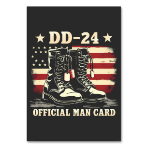 DD 24-Officiellers mankort Amerikanska veterandage Bordsnummer