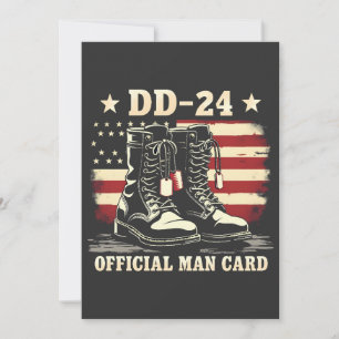 DD 24-Officiellers mankort Amerikanska veterandage Inbjudningar