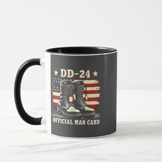 DD 24-Officiellers mankort Amerikanska veterandage Mugg (Vänster)