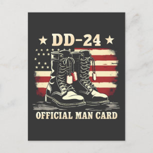 DD 24-Officiellers mankort Amerikanska veterandage Vykort