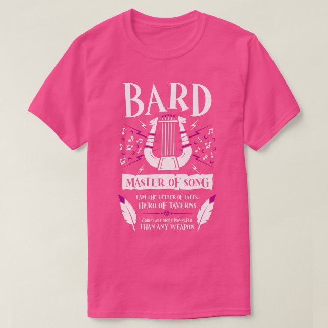 DD BARD Class Dungeons Dragons T Shirt (Design framsida)