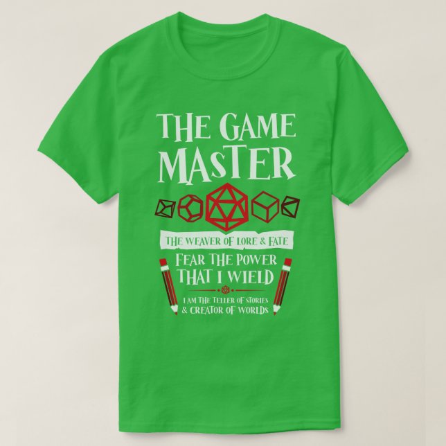DD GAME MASTER Dungeons Dragons T Shirt (Design framsida)