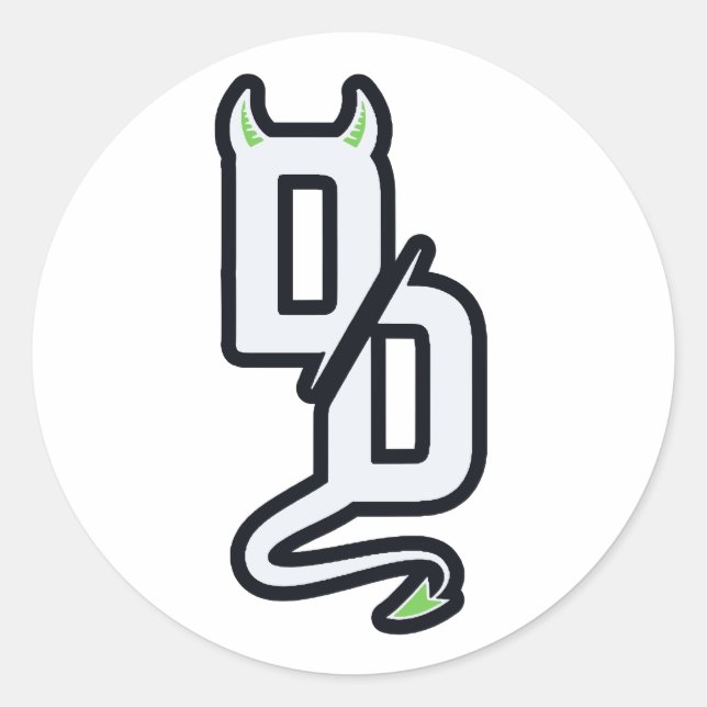 DD-monogram-klistermärke Klistermärke (Framsida)