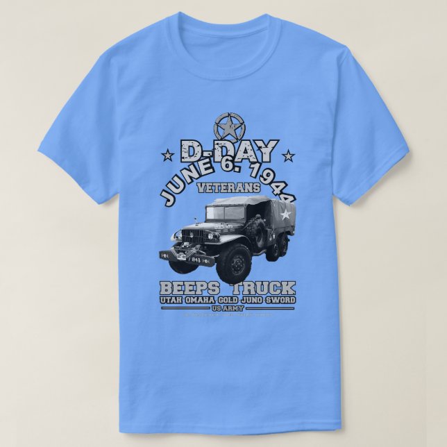DDAY Veterans Beeps lastbil T Shirt (Design framsida)