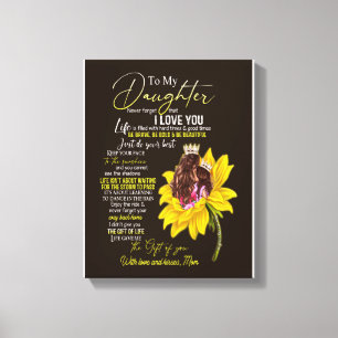 DDotter Älskare   Till min dotter Kärlek Mamma Canvastryck