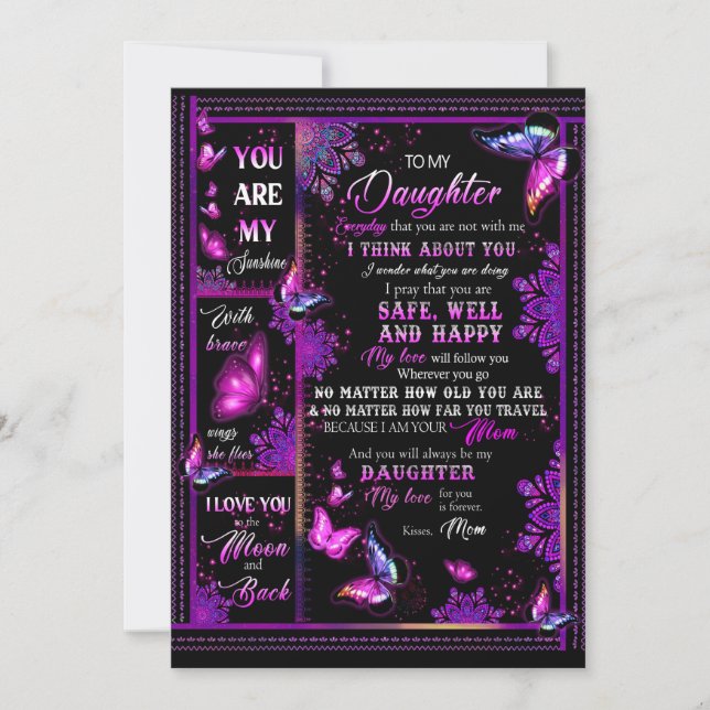 DDotter Älskare | Till min dotter Kärlek Mamma Julkort (Framsida)