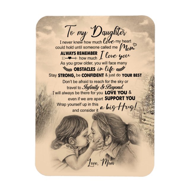 DDotter Älskare | Till min dotter Kärlek Mamma Magnet (Vertikal)