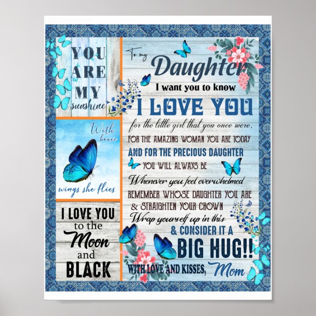 DDotter Älskare | Till min dotter Kärlek Mamma Poster (Framsidan)