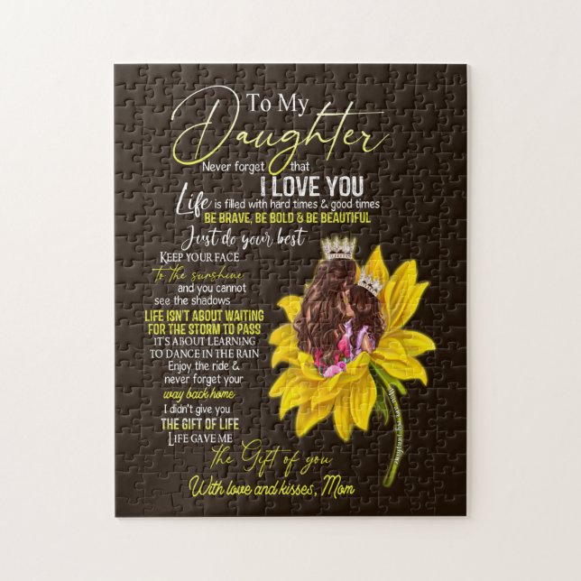 DDotter Älskare | Till min dotter Kärlek Mamma Pussel (Vertikal)