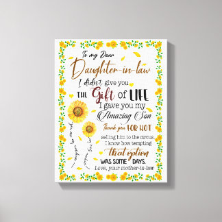 DDotter Älskare | Till min kära svärdotter Canvastryck