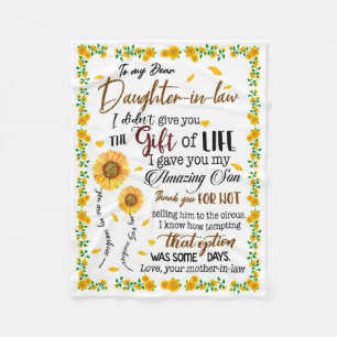 DDotter Älskare   Till min kära svärdotter Fleecefilt