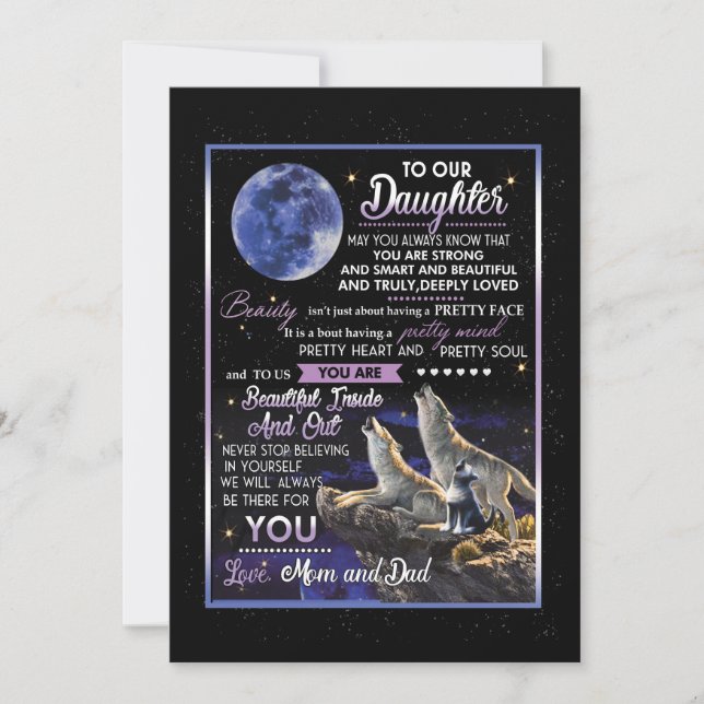 DDotter Älskare | till vår dotter Kärlek Mamma och Julkort (Framsida)