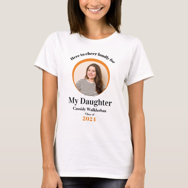 DDotter Student Orange Photo Studenten T Shirt (Framsida)