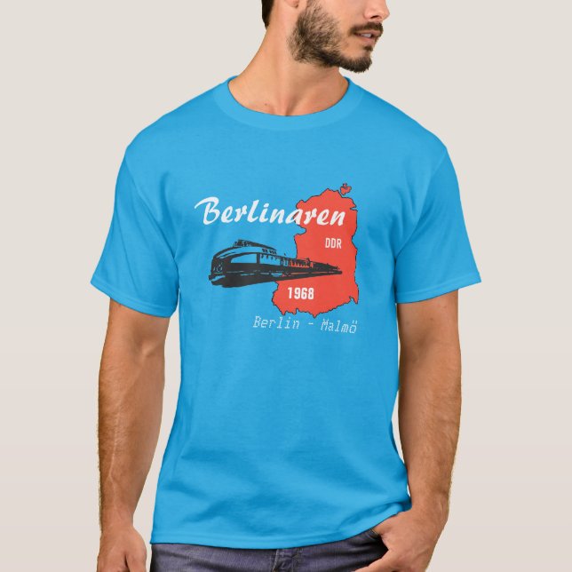 DDR Design Berlinaren Deutsche Reichsbahn T-shirt (Framsida)