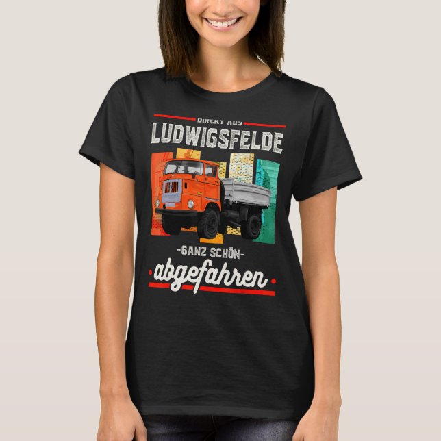 DDR Lastbil IFA W50 Sayed Retro T Shirt (Framsida)
