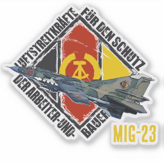 DDR MIG 23 KLISTERMÄRKEN (Framsida)