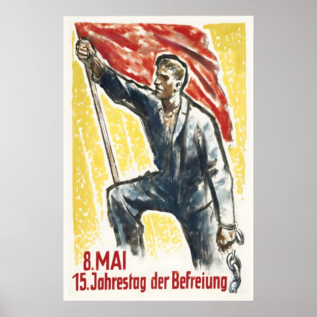 DDR-propagandaposter 8 maj Befrielsens dag Poster (Framsidan)