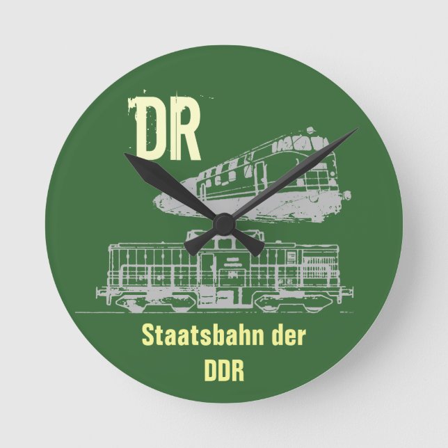 DDR Reichsbahndesign Rund Klocka (Framsida)