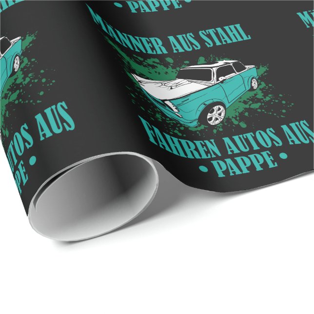 DDR Trabi "Männer aus Stahl, fahren Autos aus Papp Presentpapper (Rullad Hörn)