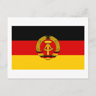 DDR Tyska demokratiska republiken Flagga Vykort