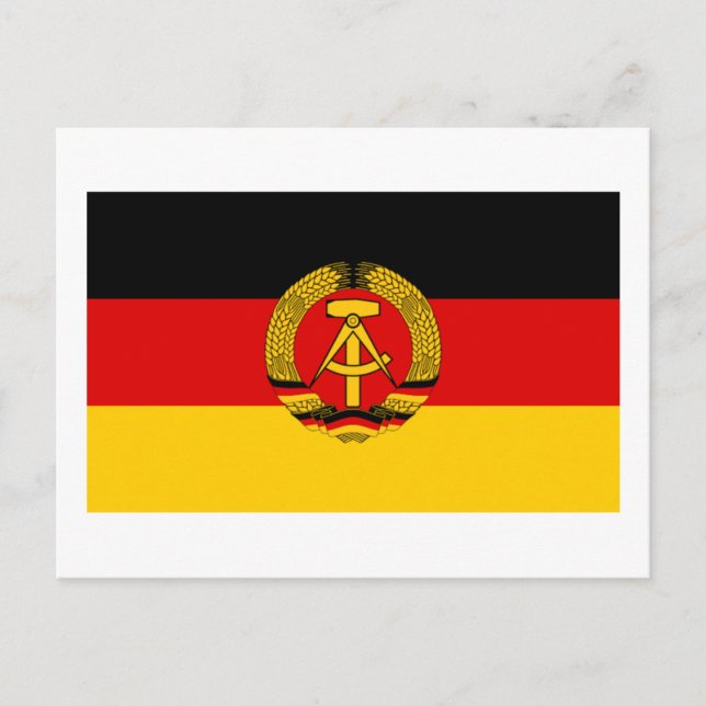 DDR Tyska demokratiska republiken Flagga Vykort (Framsida)