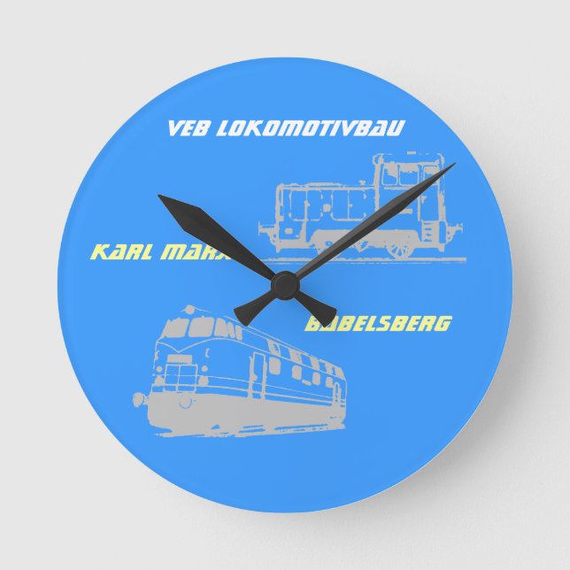 DDR Werbedesign VEB Lokomotivbau Rund Klocka (Framsida)