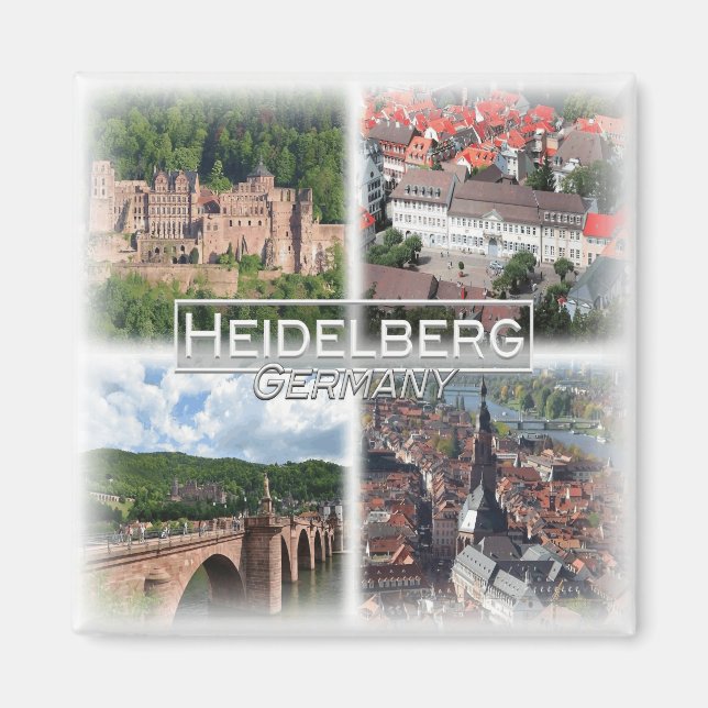 DE0103 Europe, Tyskland, Heidelberg, Fridge Magnet (Framsidan)
