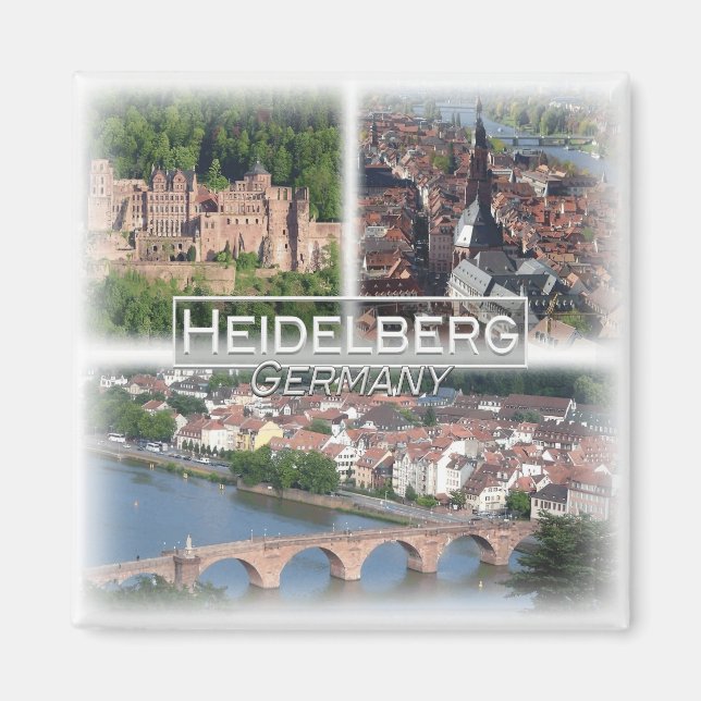 DE0104 Europe, Tyskland, Heidelberg, Fridge Magnet (Framsidan)