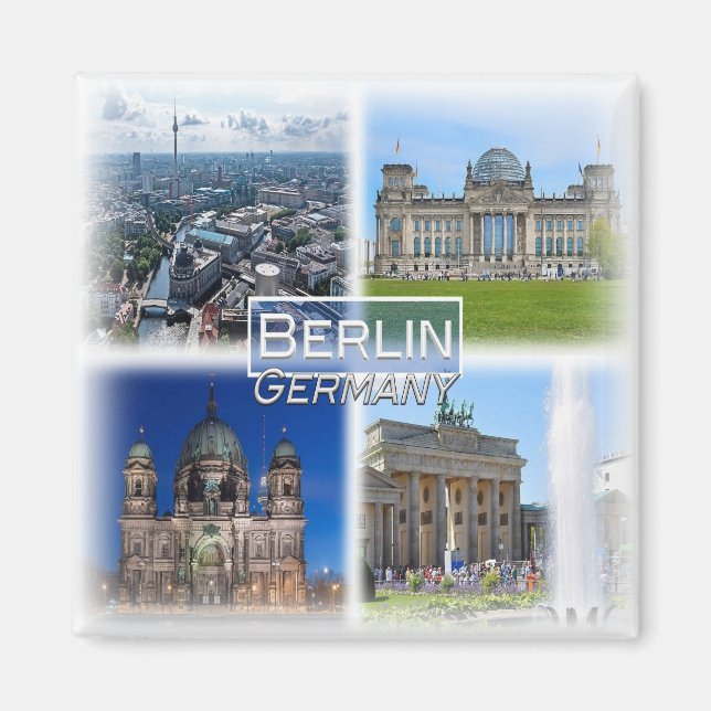 DE0109 Europa Tysklant, Berlin, Fridge Magnet (Framsidan)