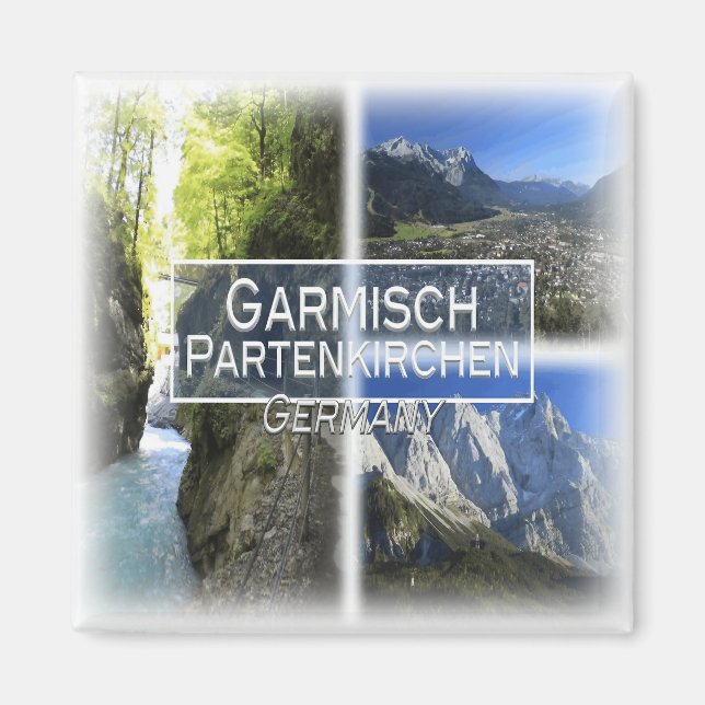 DE0110 Europe, Garmisch-Partenkirchen, Fridge Magnet (Framsidan)