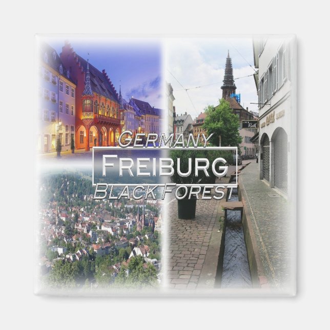 DE0116 Europe, Tyskland, Black Forest, Freiburg Magnet (Framsidan)