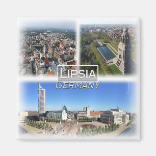 DE0128 Europa, Tysklant, Sachsen, Lipsia, Fridge Magnet