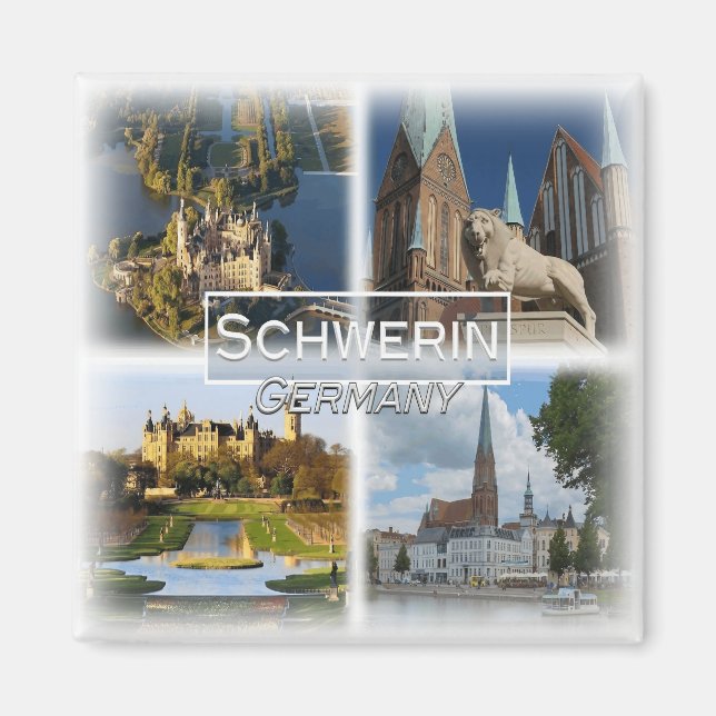 DE0130 Europa, Tysklant, Schwerin, Fridge Magnet (Framsidan)