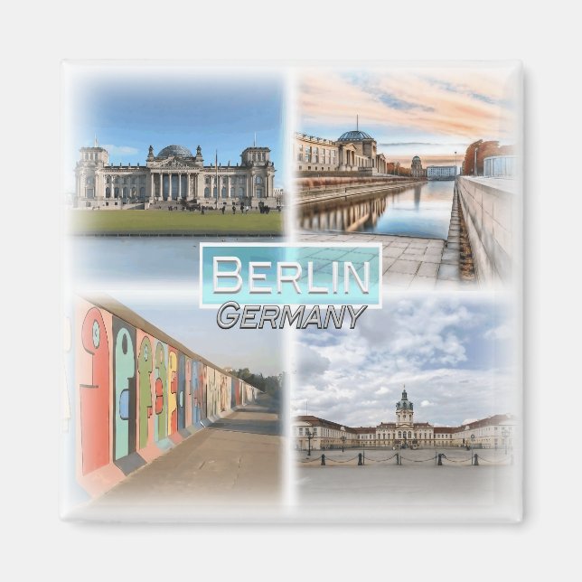 DE0136 Europa, Tysklant, Berlin, Fridge Magnet (Framsidan)