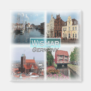DE0140 Europa, Tysklant, Wismar, Fridge Magnet