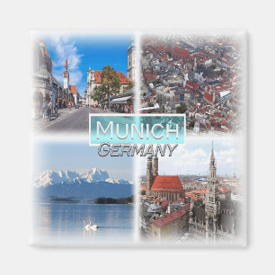 DE0142 Europa, Tysklant, München, Fridge Magnet
