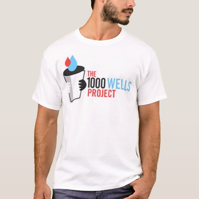 De 1000 brunnarna projekterar t-shirt (Framsida)