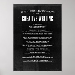 De 10 budskapen från Kreativet Writing Poster